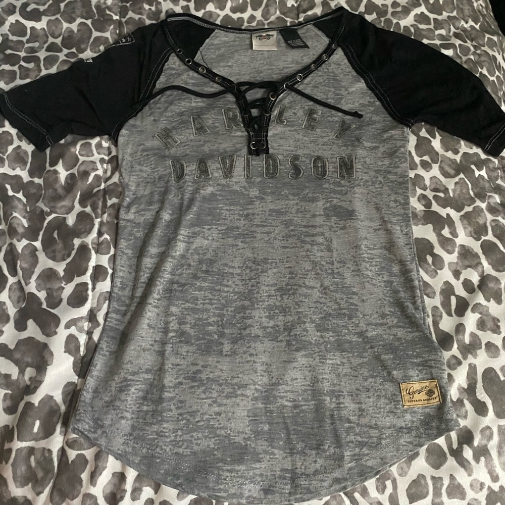 Worn once! Harley-Davidson baseball tee women’s XS